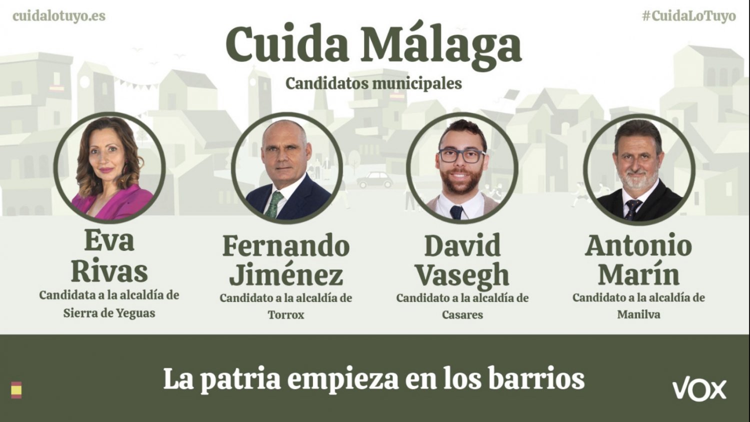 Vox designa a los candidatos de Sierra de Yeguas, Casares, Torrox y Manilva