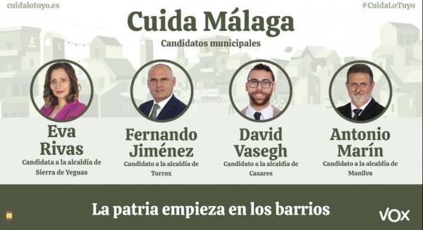 Vox designa a los candidatos de Sierra de Yeguas, Casares, Torrox y Manilva