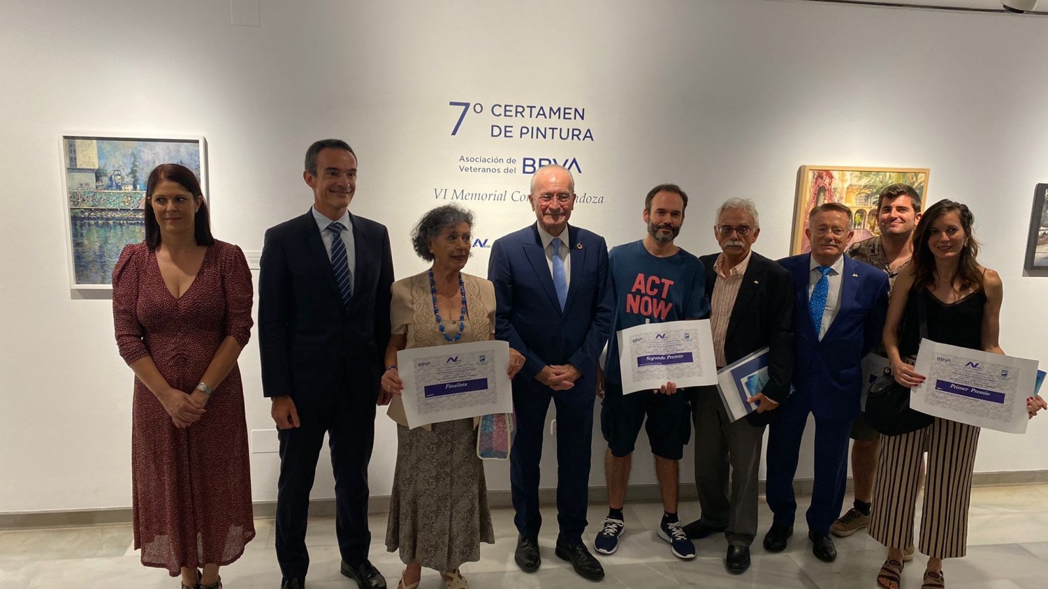 Las Salas Mingorance acoge una muestra con obras procedentes del '7º Certamen de Pintura Asociación de Veteranos del BBVA'