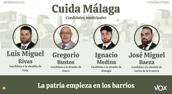 Vox presenta las candidaturas a las alcaldías de Coín, Guaro, Almogía y Cortes de la Frontera