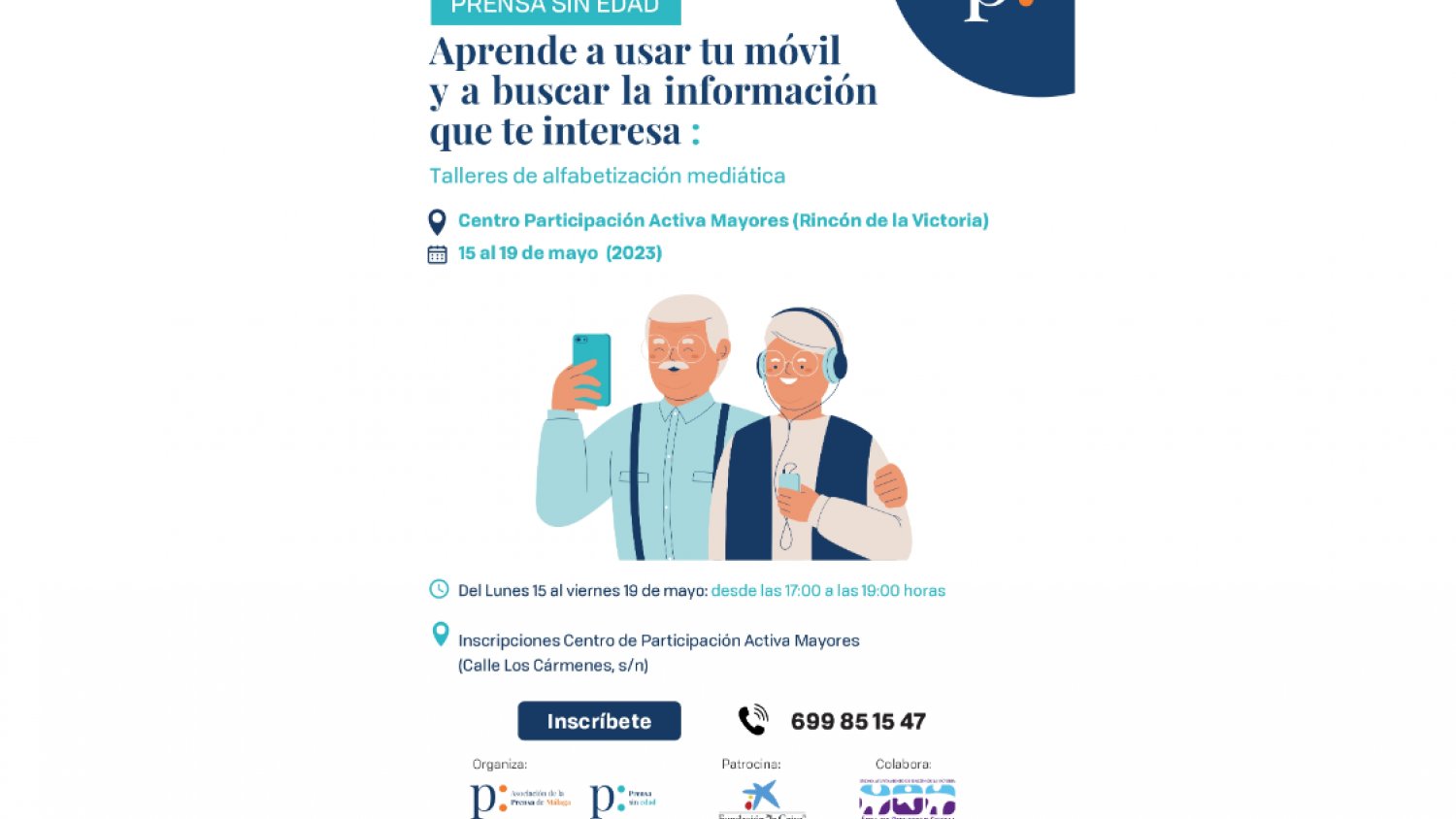 El Centro de Participación Activa de Mayores de Rincón de la Victoria acoge talleres de alfabetización mediática 