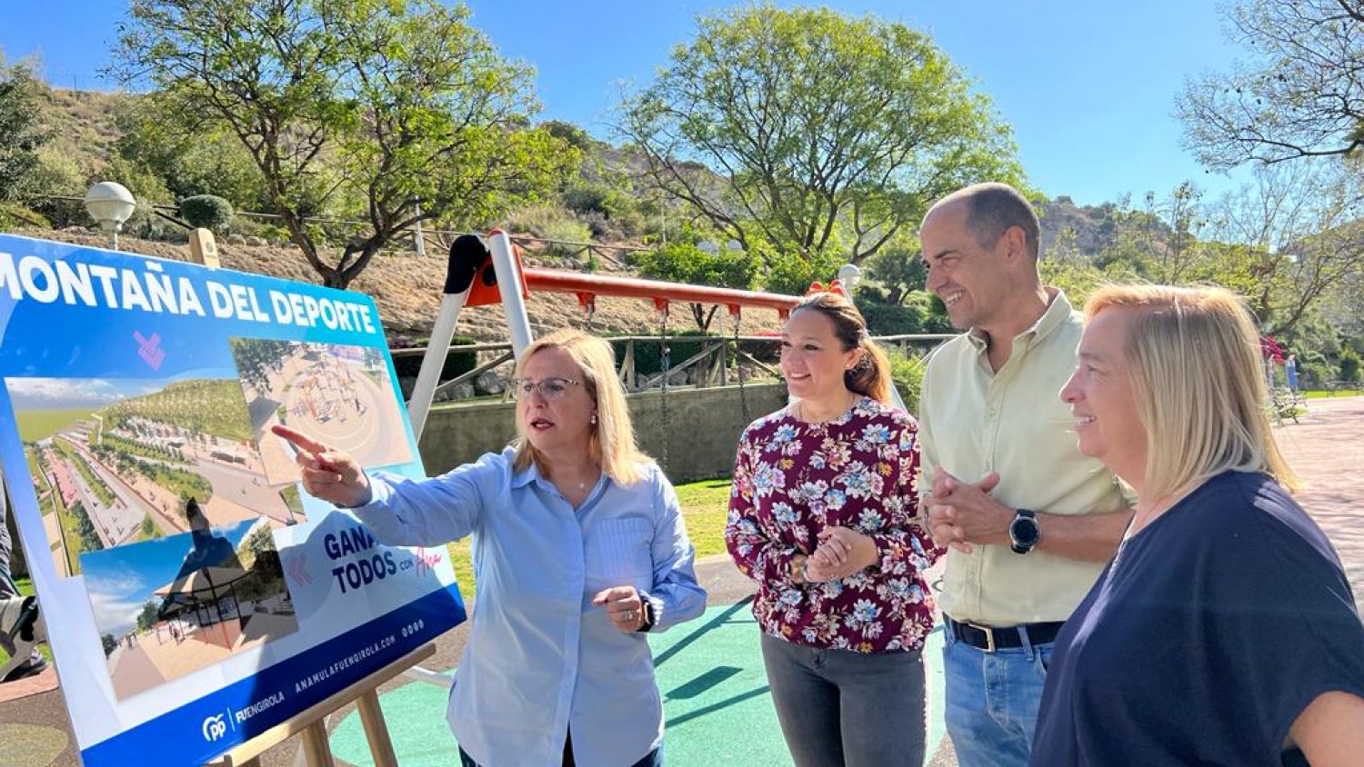 Ana Mula, candidata a la alcaldía de Fuengirola, promete aumentar los espacios verdes y de tiempo libre en Los Pacos