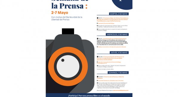 La Asociación de la Prensa de Málaga celebra del 2 al 7 de mayo el Día Mundial de la Libertad de Prensa