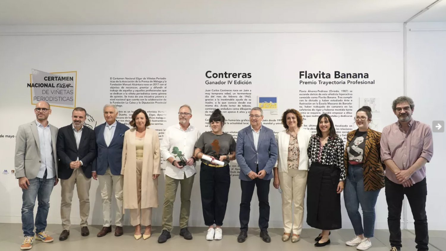 La Diputación acoge la primera exposición de viñetas periodísticas del Certamen Elgar