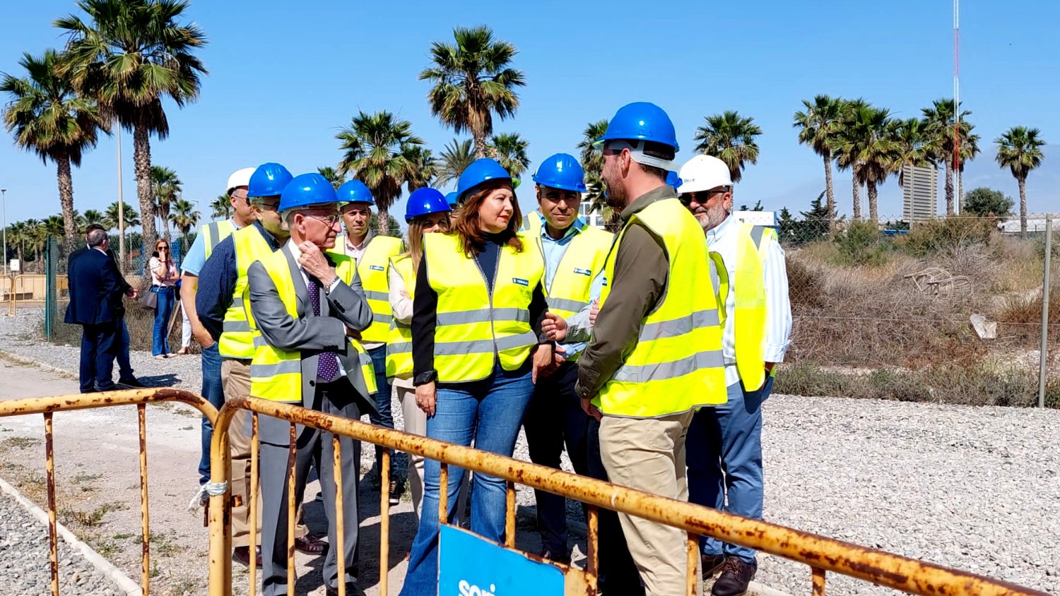 La consejera de Agua realiza una visita técnica a las obras de los terciarios de la EDAR de Roquetas