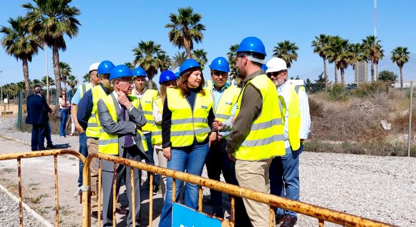 La consejera de Agua realiza una visita técnica a las obras de los terciarios de la EDAR de Roquetas