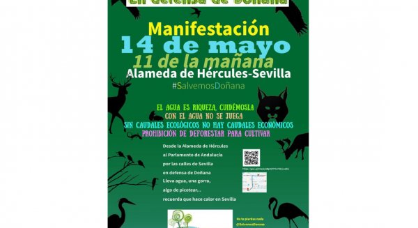 Verdes EQUO apoya la manifestación por Doñana del día 14 de junio