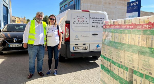 Rotary Club Málaga Costa del Sol dona 3.000 litros de leche a la Asociación Corazones Malagueños