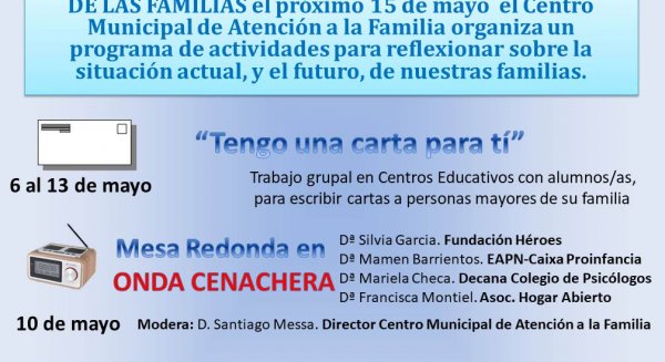 El Ayuntamiento y la Agrupación de Desarrollo de Infancia, Juventud y Familia celebran el Día Internacional de las Familias