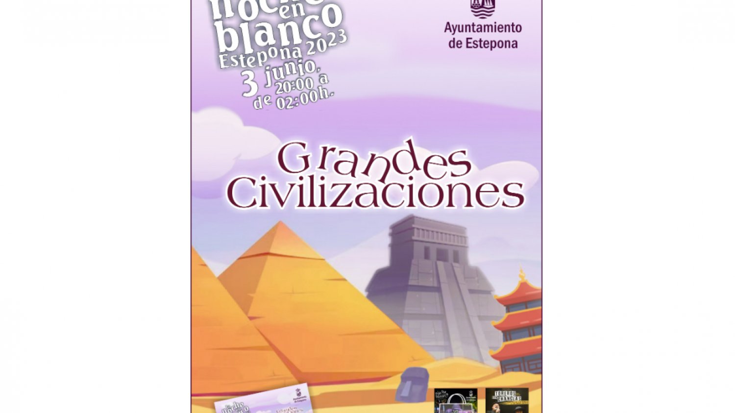 Las ‘Grandes Civilizaciones’ serán las protagonistas de la Noche en Blanco de Estepona 2023