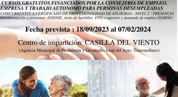 Abierto el plazo de solicitud para ocho cursos gratuitos de formación para personas desempleadas
