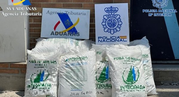 Incautados 322 kilogramos de cocaína ocultos entre sacos de palomitas de maíz en un contenedor del puerto de Algeciras