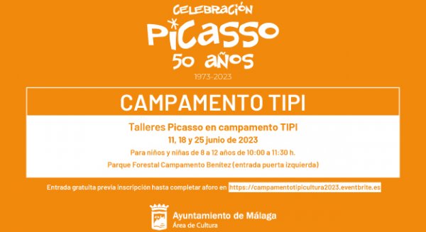 Un ‘Campamento Tipi’ acerca la figura de Picasso a los más pequeños