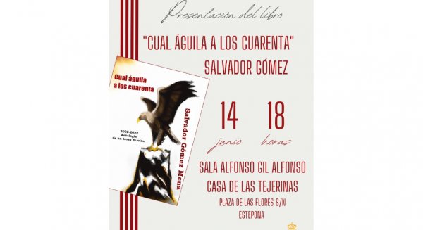 El autor Salvador Gómez Mena presenta su poemario ‘Cual águila a los cuarenta’ en la Casa de Las Tejerinas