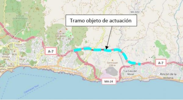 Mitma adjudica por 279.969 euros la rehabilitación del firme de un tramo de la autovía A-7