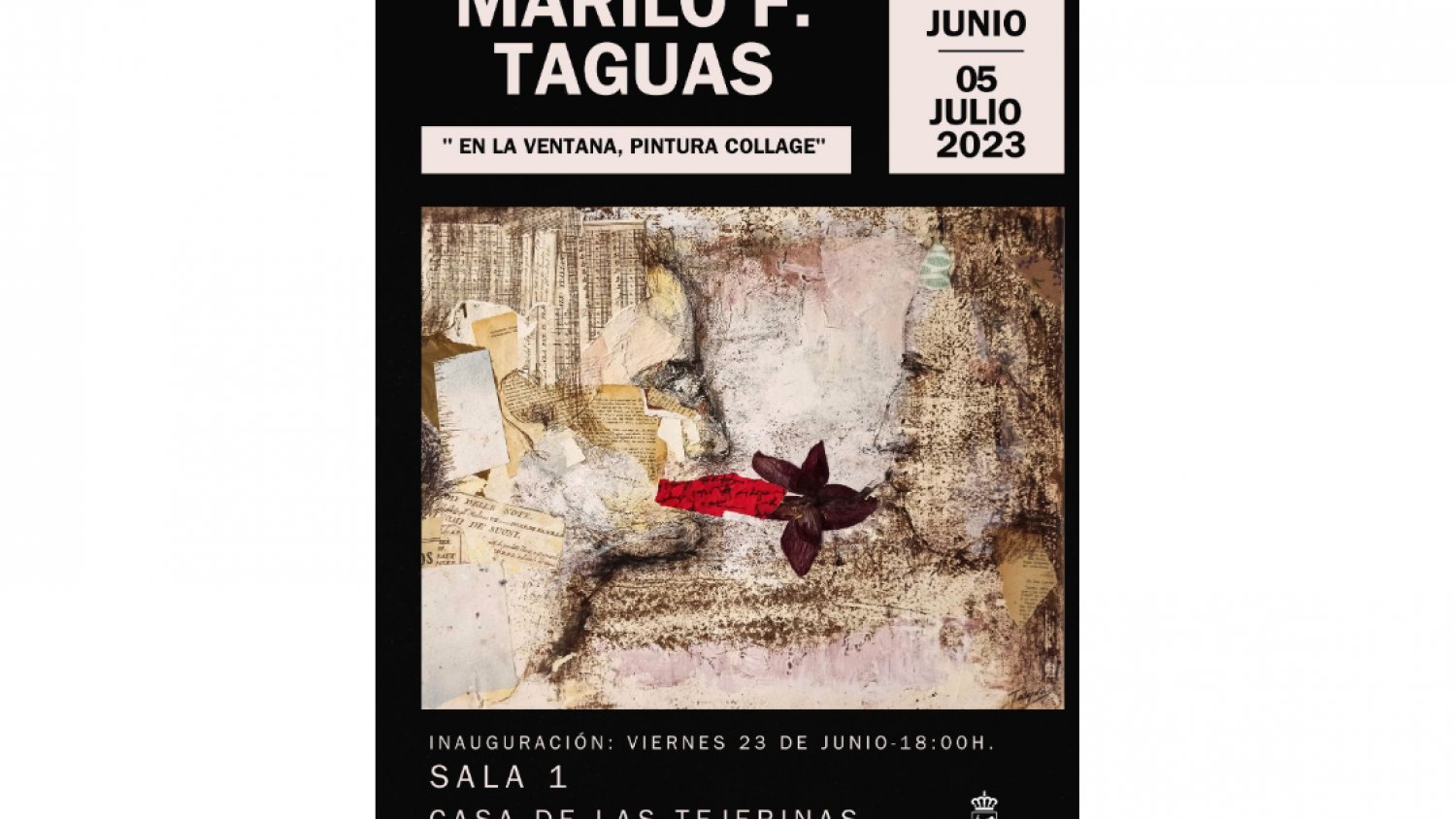 La Casa de Las Tejerinas acoge la exposición 'En la ventana, pintura collage' de la artista Mariló F. Taguas