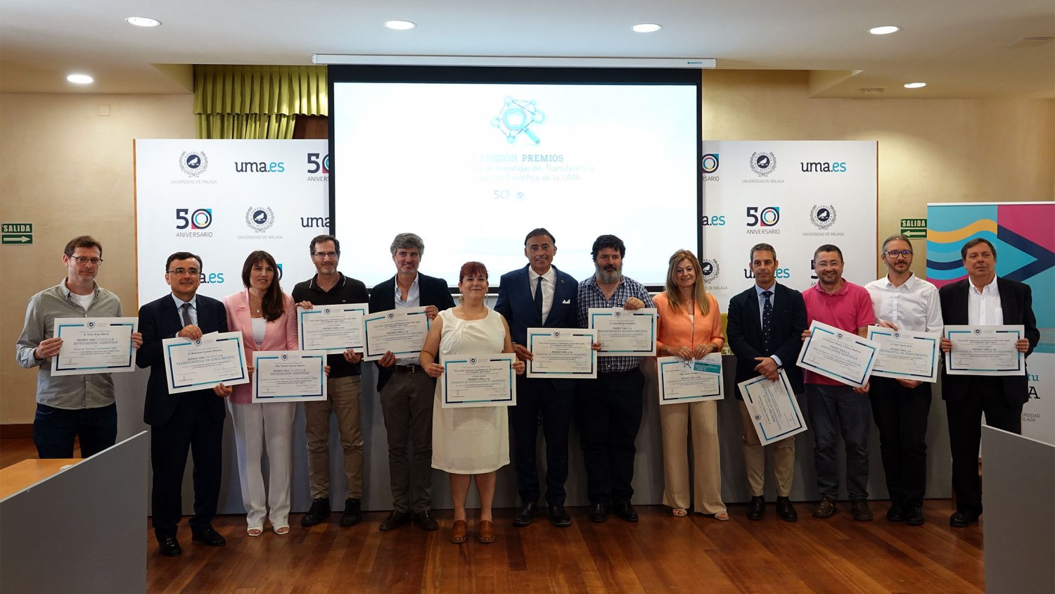UMA.- La Universidad reconoce la excelencia científica a través de la primera edición de los Premios del Plan Propio de I+D