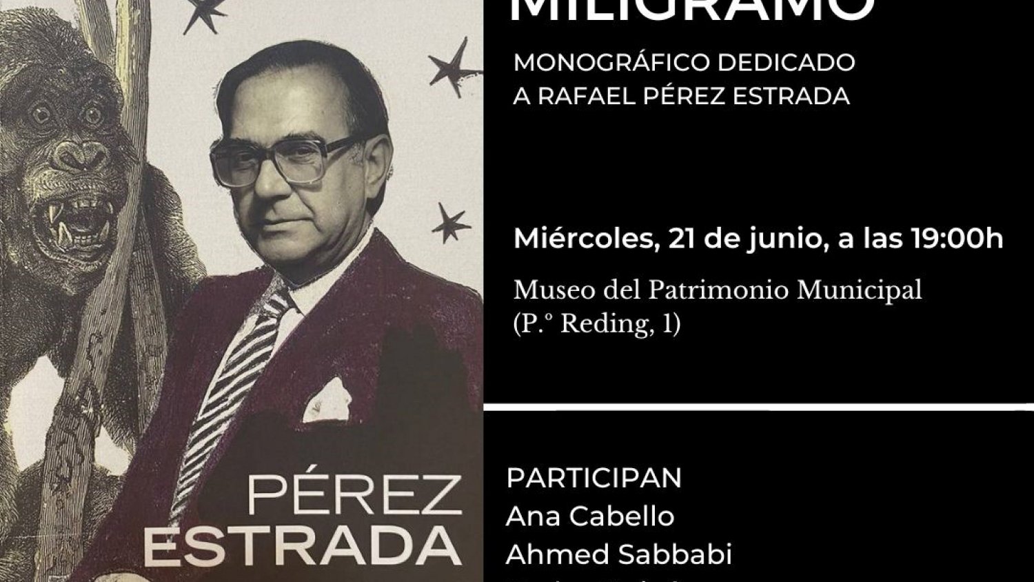 Rafael Pérez Estrada, protagonista de la revista cultural 'Miligramo'
