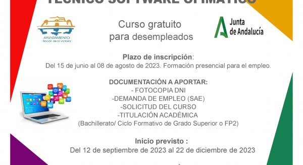 El Ayuntamiento de Rincón de la Victoria informa de las convocatorias de los cursos gratuitos para desempleados 