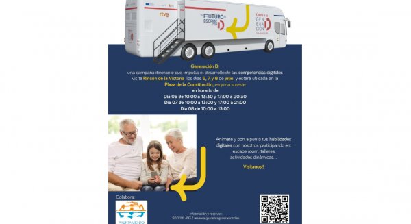 Rincón de la Victoria acoge la campaña sobre competencias digitales  `Únete a la Generación D´ 