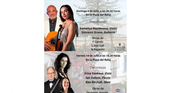 Los Conciertos de Verano de la Fundación García Fajer comienzan este domingo en la Plaza del Reloj