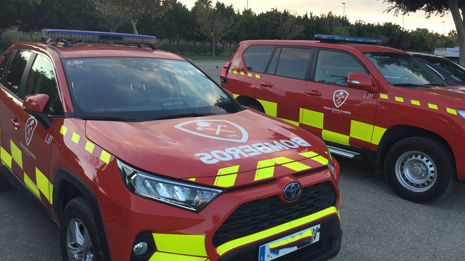 Un hombre herido con quemaduras tras el incendio de un vehículo en Fuengirola