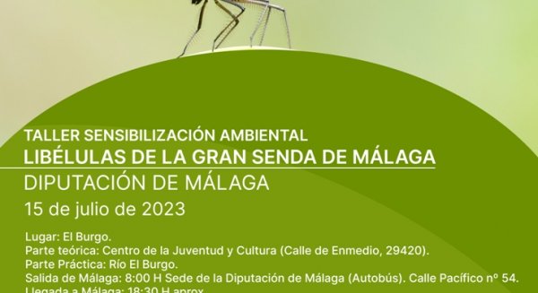 La Diputación fomenta el interés por las libélulas en la provincia con un taller de sensibilización ambiental en El Burgo