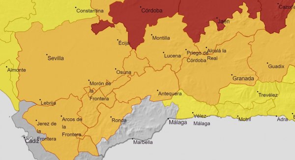 Aemet activa el aviso naranja en Málaga por temperaturas máximas de 40 grados