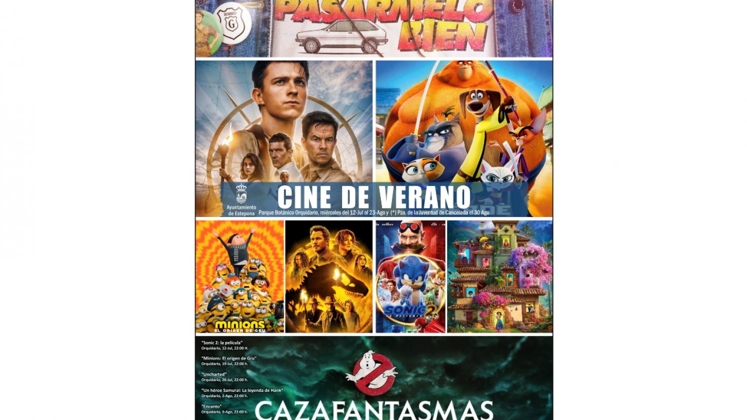 Estepona comienza este miércoles el Cine de Verano para todos los públicos en el Parque del Orquidario