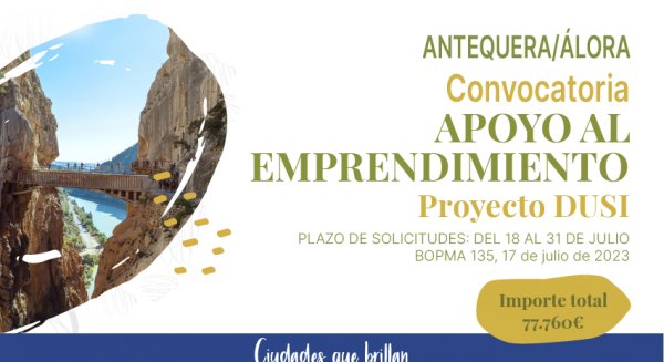 Diputación abre el plazo de una convocatoria de apoyo a emprendedores y autónomos de Álora y Antequera