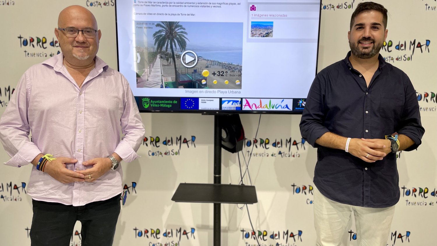 La cámara en directo de la playa de Torre del Mar, la más vista en la plataforma 'Andalucía Live'