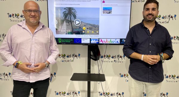 La cámara en directo de la playa de Torre del Mar, la más vista en la plataforma 'Andalucía Live'