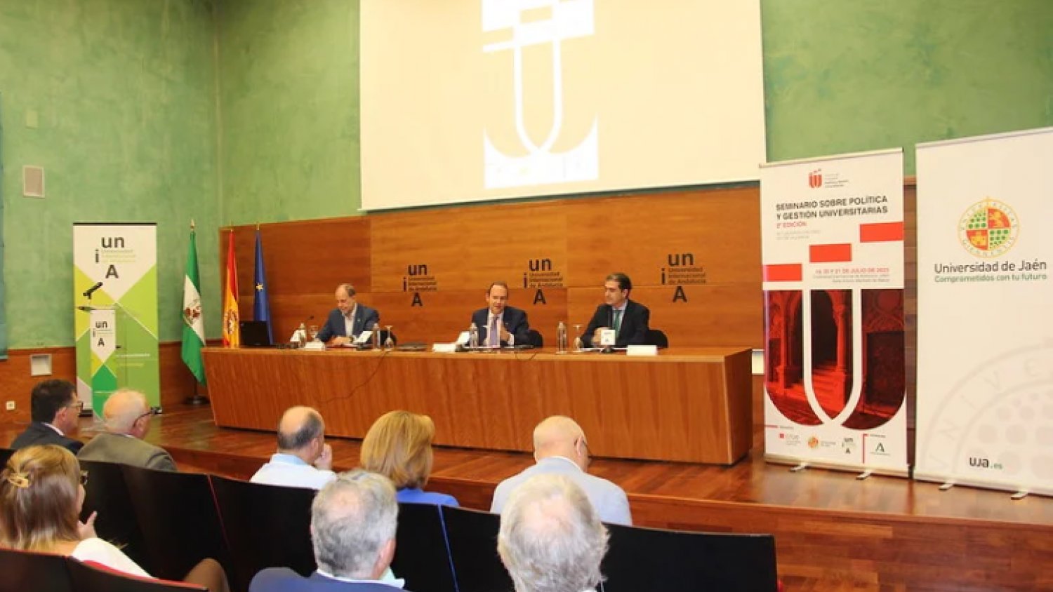 Los rectores de la UNIA y la UJA inauguran el seminario final del diploma de experto en Política y gestión universitarias