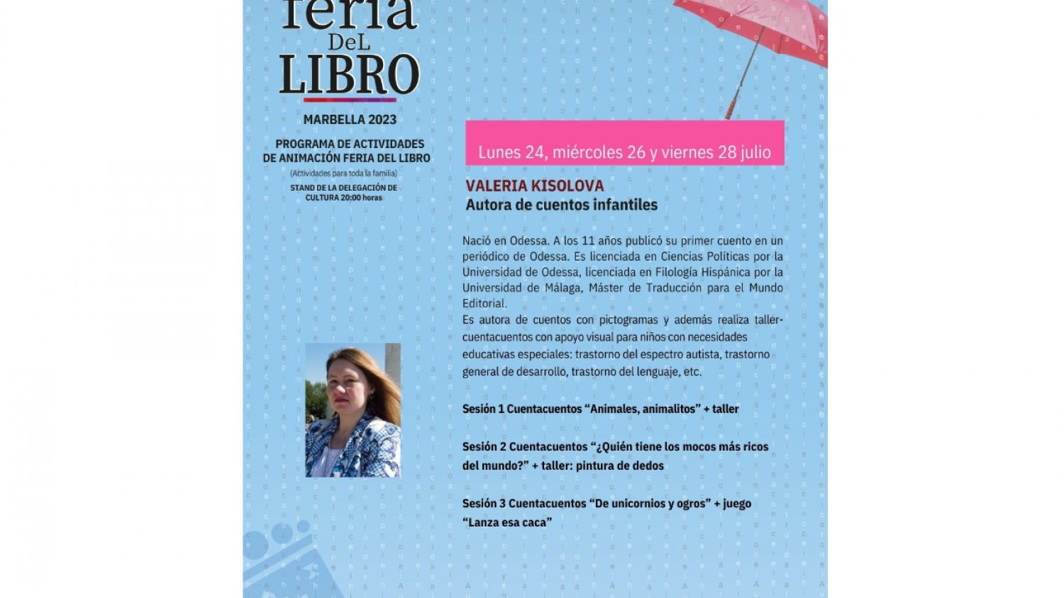 La Feria del Libro encara esta semana con talleres infantiles y las presentaciones de dos obras 