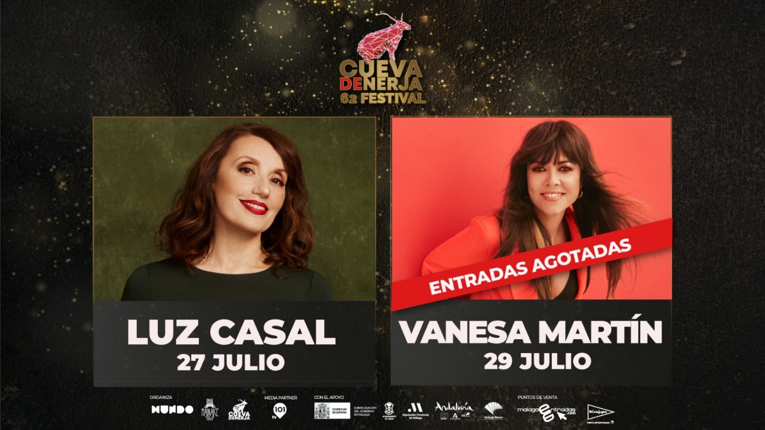 Luz Casal y Vanesa Martín llevan su música al 62 Festival de Música Cueva de Nerja 