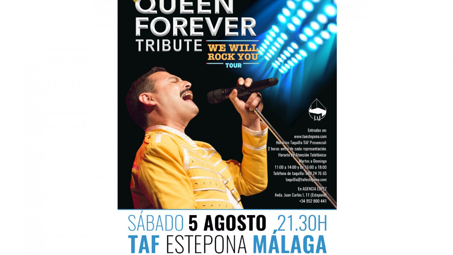Los exteriores del Auditorio Felipe VI acogerán este sábado ‘Queen Forever Tribute’