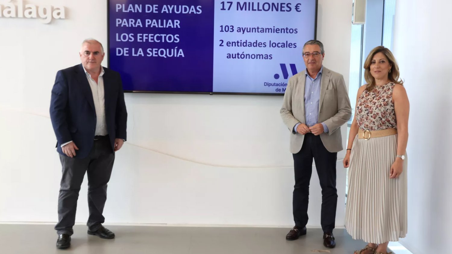 Diputación destinará 17 millones de euros a un nuevo plan para ayudar a los ayuntamientos a combatir los efectos de la sequía