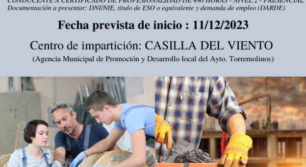 Abierto el plazo de solicitud para seis cursos de formación dirigidos a personas desempleadas