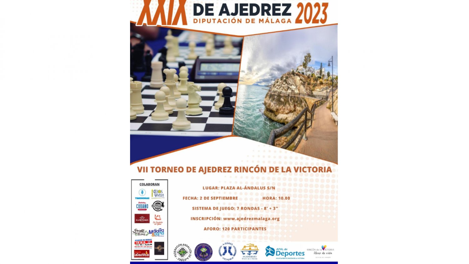 Rincón de la Victoria acogerá el VII Torneo de Ajedrez del XXIX Circuito de la Diputación Provincial el 2 de septiembre