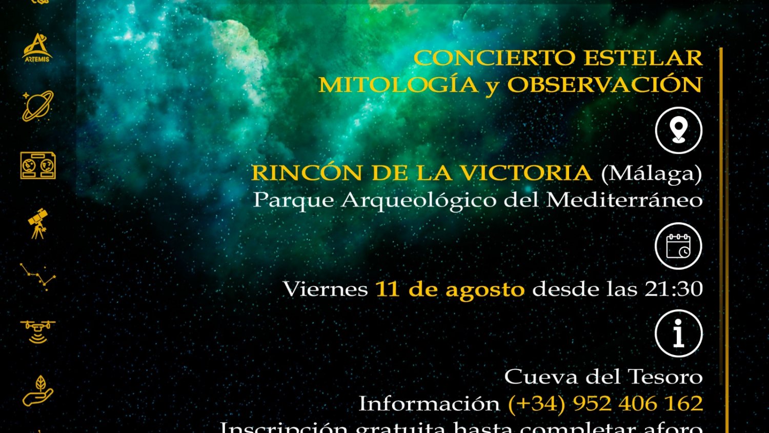 El Parque Arqueológico de Rincón de la Victoria acogerá una jornada gratuita de observación astronómica el 11 de agosto 