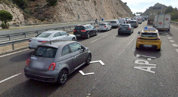 Una colisión en cadena en la AP-7 en Benalmádena se salda con seis heridos