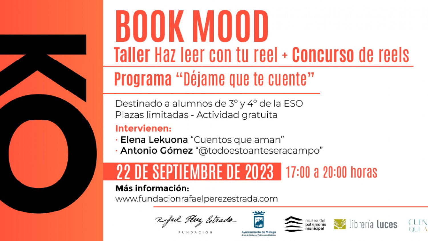 La Fundación Rafael Pérez Estrada organiza un taller y un concurso para fomentar la lectura entre adolescentes