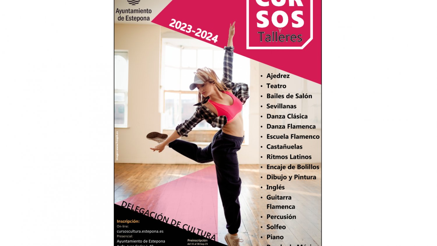 El Ayuntamiento de Estepona abre el plazo de inscripción en los cursos y talleres de Cultura 2023/2024