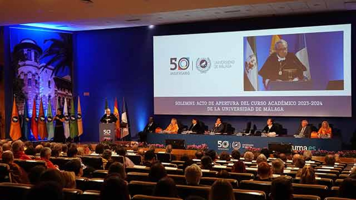UMA.- El rector vuelve a reclamar recursos para la financiación al inaugurar el último curso de su mandato