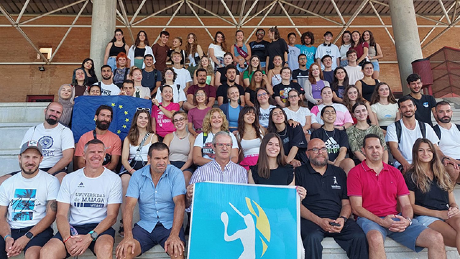 UMA.- La recepción de los voluntarios internacionales, punto de partida de los primeros juegos europeos universitarios de playa