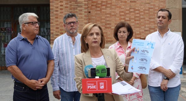 El PSOE denuncia que De la Torre penaliza el consumo responsable de agua con un tarifazo de hasta el 107%