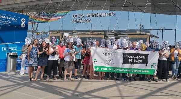 Los trabajadores del Museo Picasso Málaga continúan con su protesta laboral 