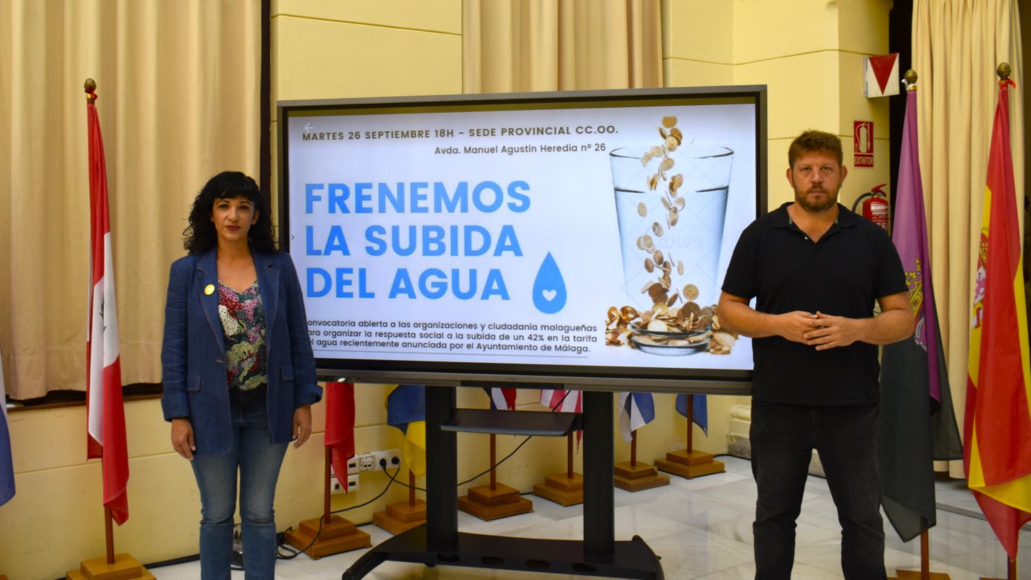 Con Málaga pide un pleno extraordinario para 'frenar el tarifazo de la subida del agua'
