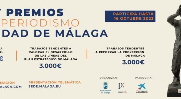 El 16 de octubre finaliza el plazo de las candidaturas a los Premios de Periodismo Ciudad de Málaga 
