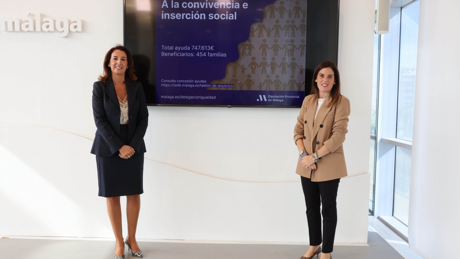 454 familias reciben ayudas para la convivencia e inserción social de la Diputación de Málaga